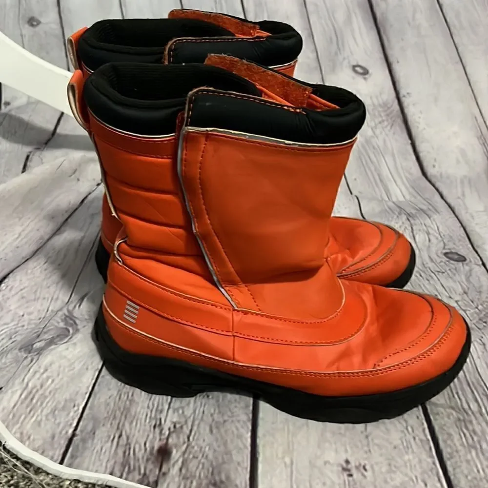 Lands End - Orange Snow Boots - Size 4